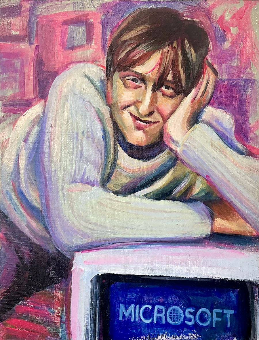 Portrait of Young Bill Gates
